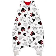 Sac de dormit cu picioare pentru copii 18-36 luni Kidizi Minnie 0.5 tog, mansete transformabile in soseta