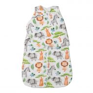 Sac de dormit bebelusi cu interior din flanel si sistem de infasare Kidizi Safari, 70 cm, 0.5 tog