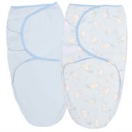 Set 2 sisteme de infasat reglabil din bumbac 0-3 luni Kidizi Elefun blue, 100% bumbac, 0.5 TOG