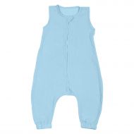 Sac de dormit copii de vara din muselina dubla cu picioare 6-18 luni Kidizi Sky 0.3 tog, bumbac 100%