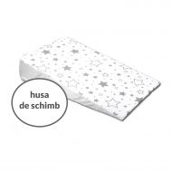 Husa schimb impermeabila pentru perna antireflux multifunctionala 70x40 cm Kidizi Galaxy Grey