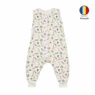 Sac dormit copii de vara din bumbac cu picioare 18-36 luni Safari, 0.5 tog