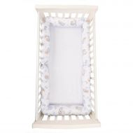 Set 2 aparatori laterale multifunctionale tip rulou pentru patut 120x60 cm Kidizi Koala Dreams blue, husa detasabila, diametru 10 cm