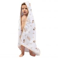 Prosop bebe 80x80 cm cu doua fete muselina si frotir Kidizi Birdy, varsta 0-2 ani