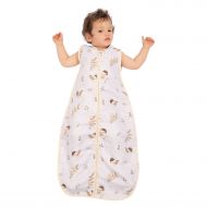 Sac dormit copii de vara din muselina Kidizi Birdy 90 cm, 100% bumbac, 6-24 luni