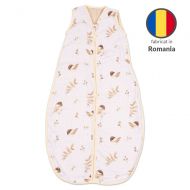 Sac dormit copii de vara din muselina Kidizi Birdy 90 cm, 100% bumbac, 6-24 luni