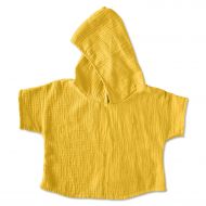 Bluza din muselina cu maneca scurta si gluga Kidizi Aris curry 2-3 ani