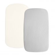 Set 2 cearceafuri din muselina cu elastic roata pentru patut cosleeper 90x50 cm Kidizi grey, bumbac 100%