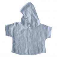 Bluza din muselina cu maneca scurta si gluga Kidizi Aris jeans 1-2 ani