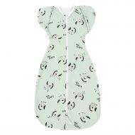 Sistem de infasat transformabil in sac de dormit, 1-6 luni Kidizi Swaddel Confort UP Zebra Mint 100% bumbac, 0.5 tog