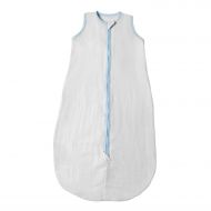Sac de dormit de vara pentru copii din muselina dubla 3-18 luni Kidizi grey blue, 0.3 tog