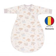 Sac de dormit cu maneci din bumbac flausat Kidizi On a Cloud Pastel, 0-3 luni,  1 tog