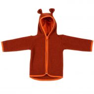 Jacheta cu gluga din lana fleece pentru copii Kidizi Teddy Terracotta 1-2 ani