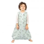 Sac de dormit cu picioare pentru copii ajustabil 18-36 luni Kidizi Zebra Mint, bumbac flausat, 1 tog