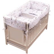 Lenjerie patut Maxi cu aparatori laterale matlasate pentru pat 120x60 cm Kidizi Circus