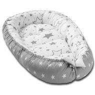 Cosulet bebelus pentru dormit Kidizi Baby Nest Cocoon XXL 110x70 cm Galaxy Grey